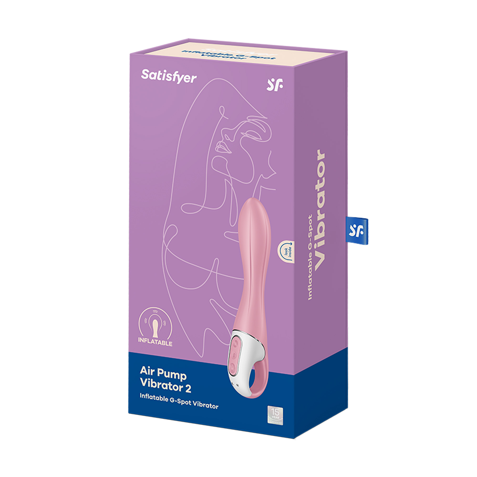 Вібратор для точки G Satisfyer Air Pump Vibrator 2 Inflatable G-Spot Vibrator рожевий, 1 шт